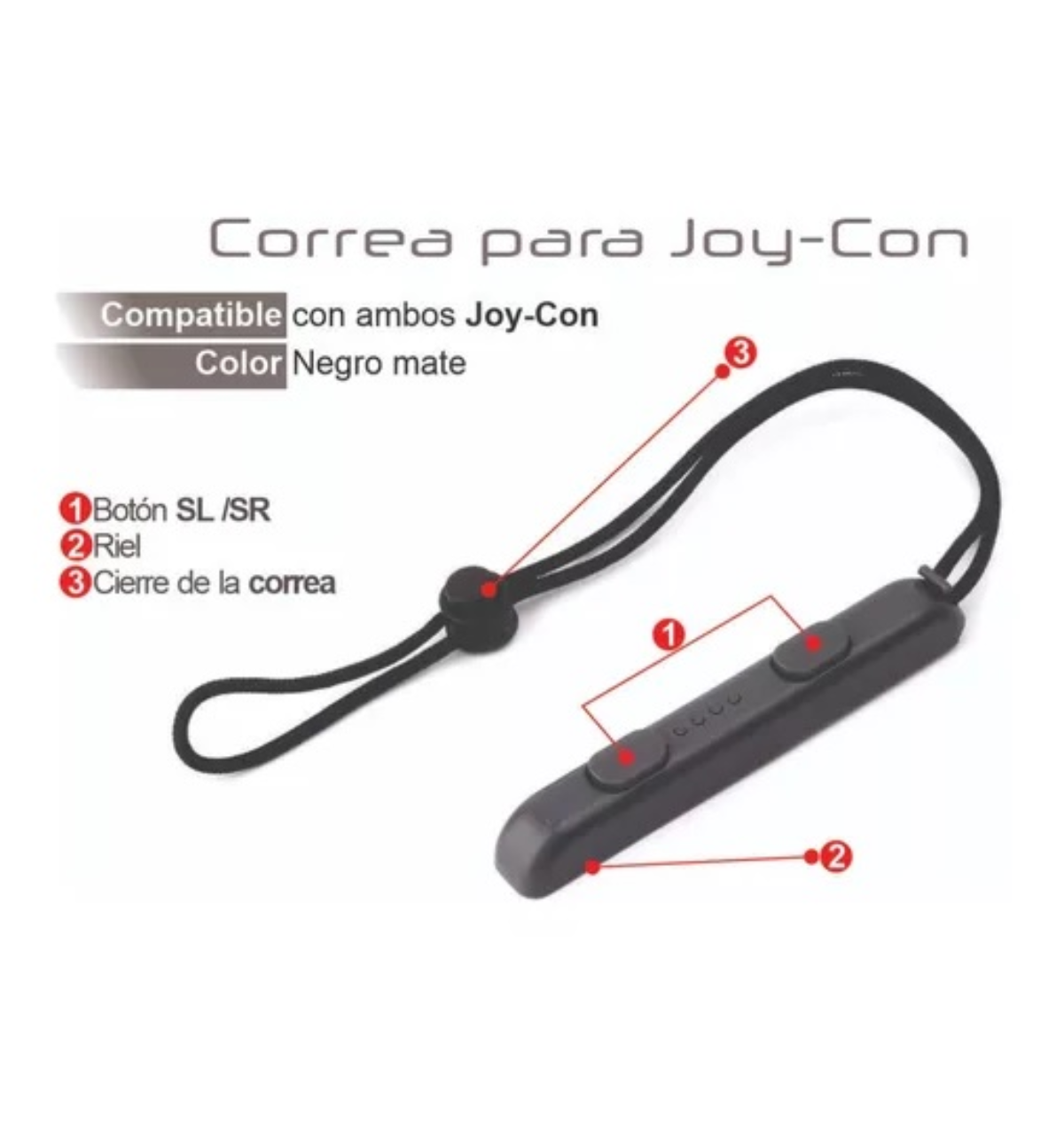 CORREAS JOY CON ALTERNATIVAS PARA MANDO NINTENDO SWITCH NEGRAS - 6