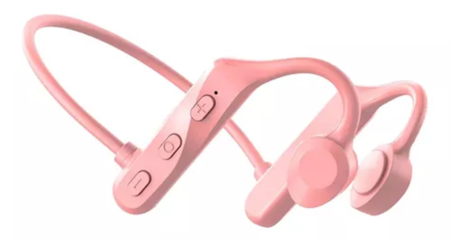 AUDIFONOS CONDUCCION OSEA SPORT TREQA BLUETOOTH 5.3 ROSA - 1