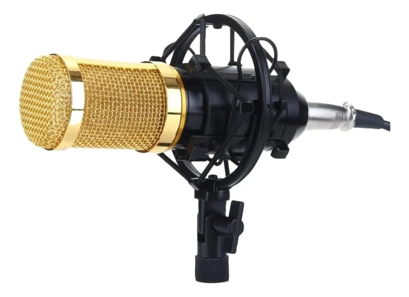 MICROFONO PROFESIONAL OMNIDIRECCIONAL CONDENSADOR 3.5MM NEGRO/DORADO - 4