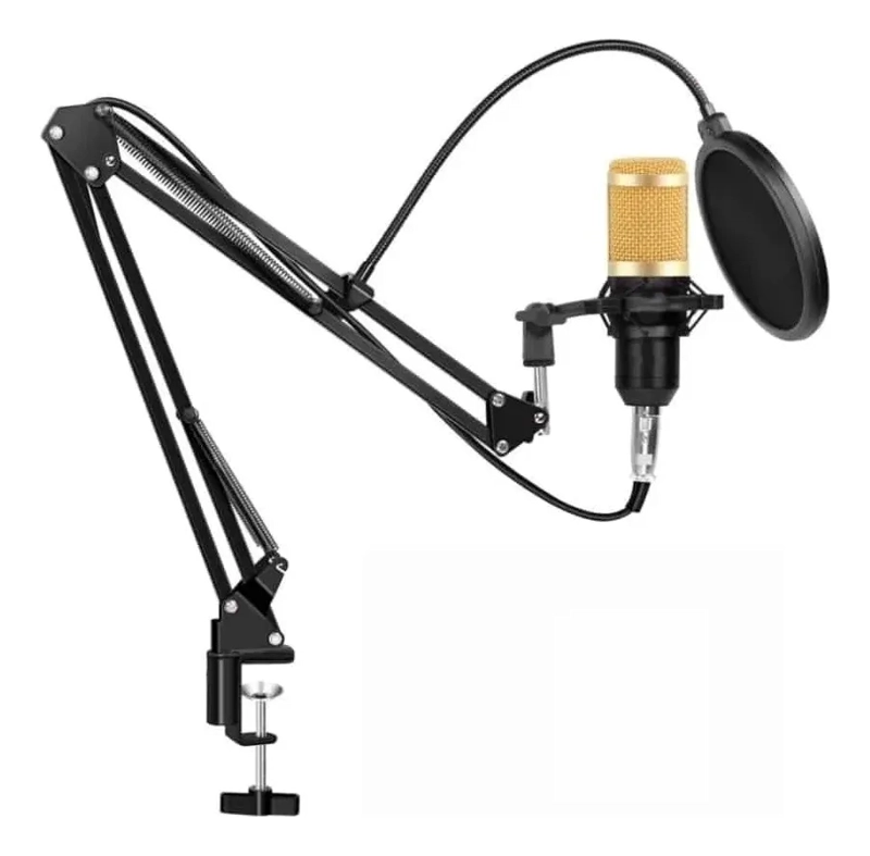 MICROFONO PROFESIONAL OMNIDIRECCIONAL CONDENSADOR 3.5MM NEGRO/DORADO - 7