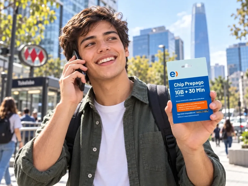 CHIP PREPAGO ENTEL ESIM 1GB DE INTERNET Y 30 MINUTOS PARA CELULAR - 4