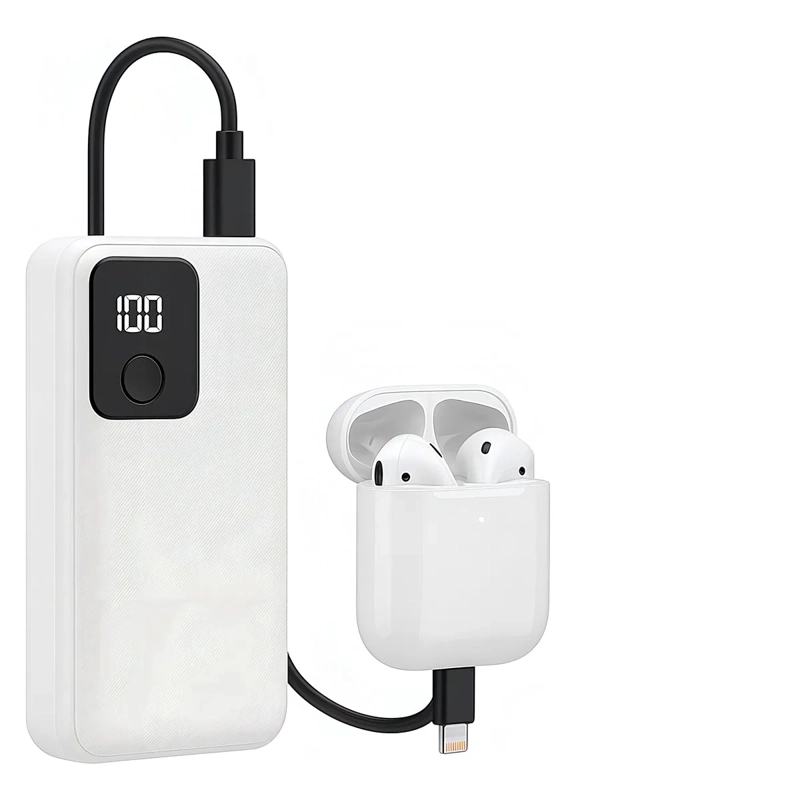 CARGADOR PORTATIL CON CABLES INTEGRADOS - 3