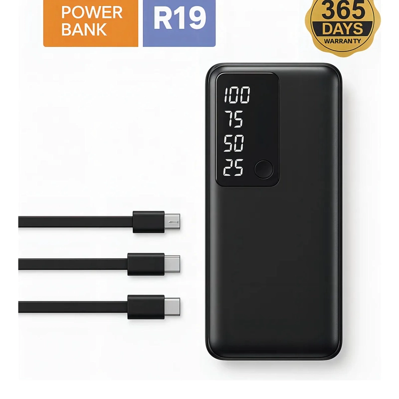 CARGADOR PORTATIL CON CABLES INTEGRADOS - 4