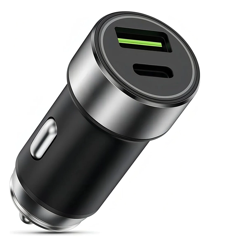CARGADOR AUTO RAPIDO 33W USB C Y USB A CARGA RAPIDA - 1