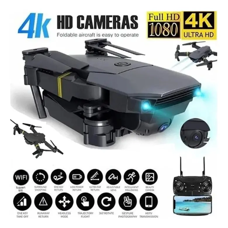 DRON 998PRO 4K ULTRA HD DOBLE CÁMARA WIFI PLEGABLE GIRO 360° - 2