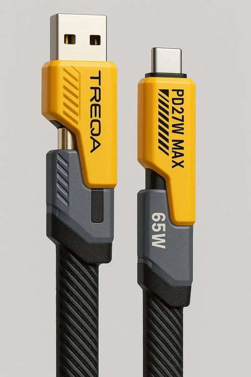 CABLE TREQA USB C 4 EN 1 MULTICONECTOR CARGA Y DATOS COMPATIBLE CON IPHONE - 5