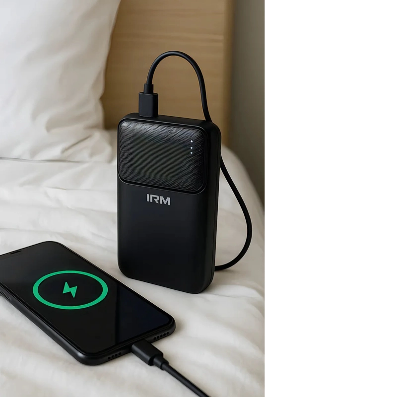 CARGADOR PORTATIL POWER BANK IRM 30000MAH USB/C/V8 CARGA RAP NEGRO - 2