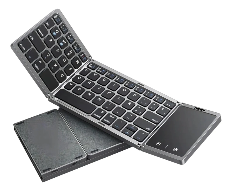 TECLADO PLEGABLE RECARGABLE TOUCHPAD MODO DUAL WINDOWS - 2