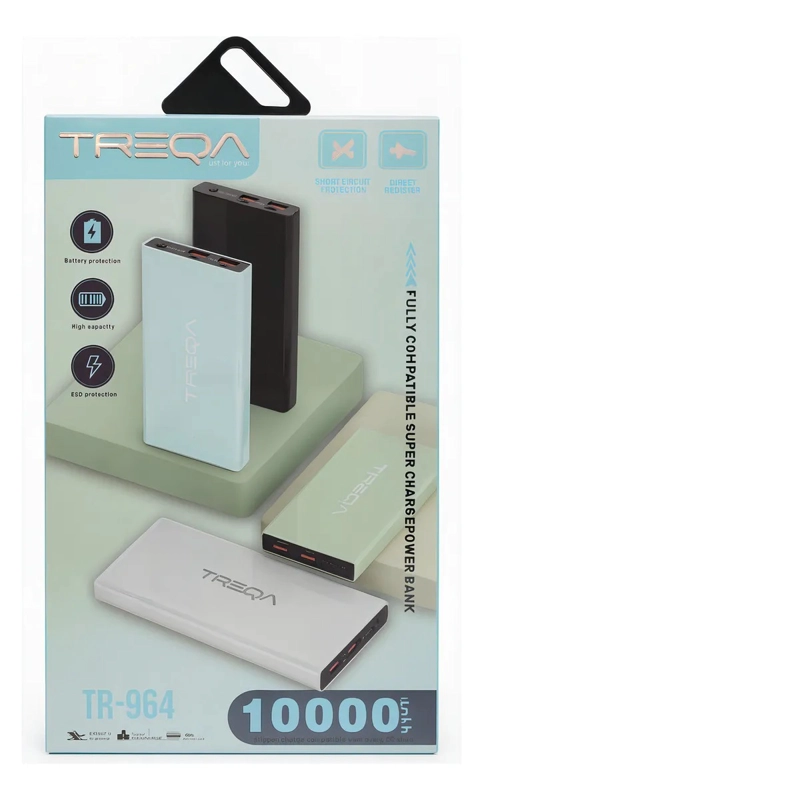 CARGADOR PORTATIL POWER BANK 10000MAH TR-964 NEGRO - 4