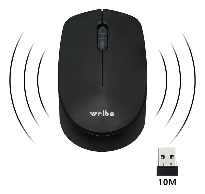 MOUSE INALAMBRICO NOTEBOOKS PC ORDENADOR WEIBO RF-6300 - 1