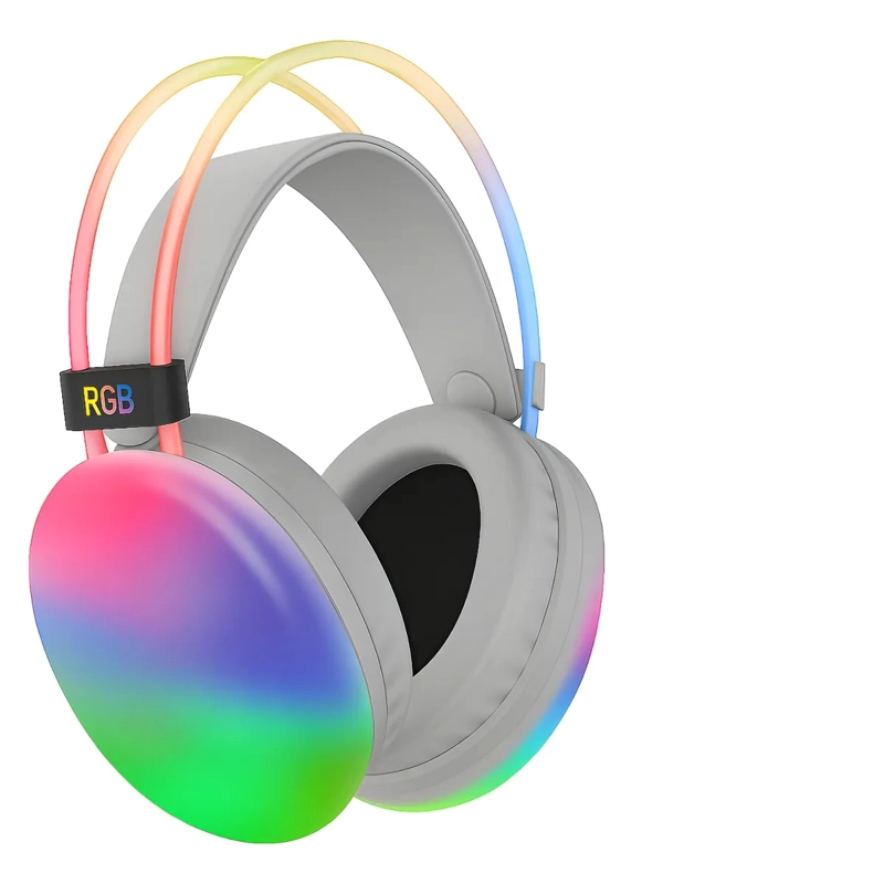GENÉRICO AUDIFONOS INALAMBRICOS RGB PG580 CON MICROFONO Y LUCES LED