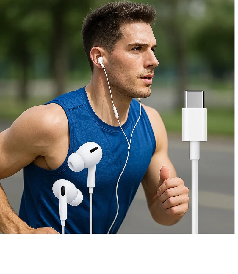 AUDIFONOS ENTRADA TIPO C IN-EAR CON GOMA PARA ANDROIDE - 3