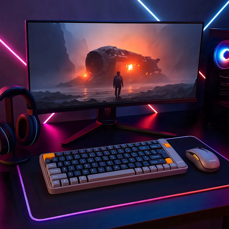 KIT TECLADO+MOUSE INALAMBRICO GAMER TECLADO INALAMBRICO Y MOUSE BLUETOOTH RECARGABLES - 2