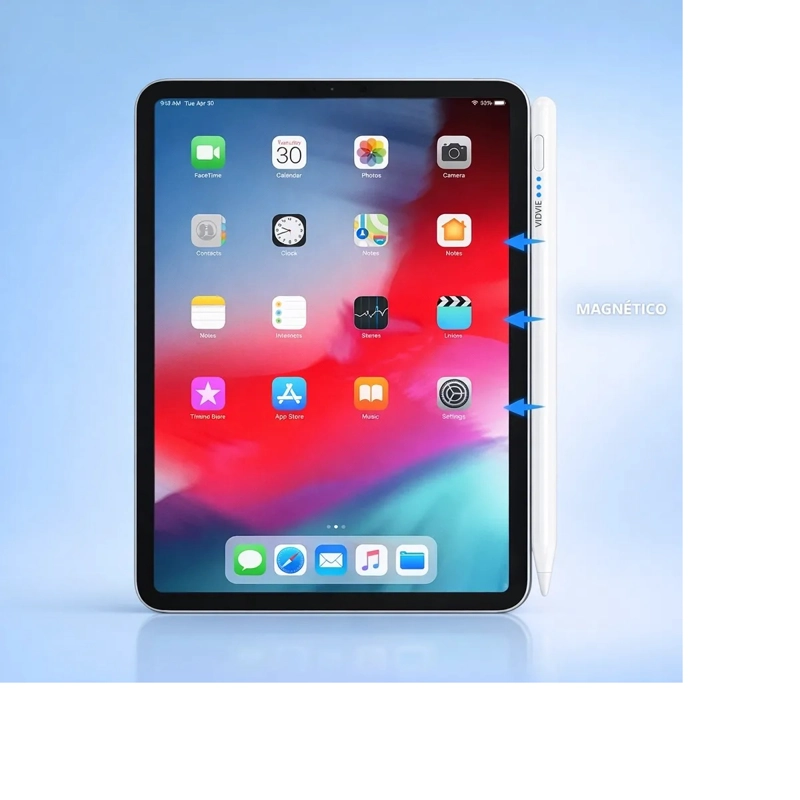 LAPIZ CAPACITIVO UNIVERSAL VIDVIE AP06 RECARGABLE USB C COMPATIBLE CON IPAD IPHONE ANDROID - 3