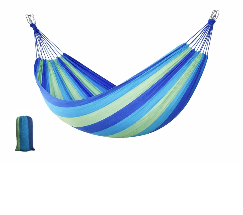 HAMACA DE 1 PLAZA 190 X 80CM, CON BOLSA DE ALMACENAMIENTO Y CUERDA DE AMARRE - 3