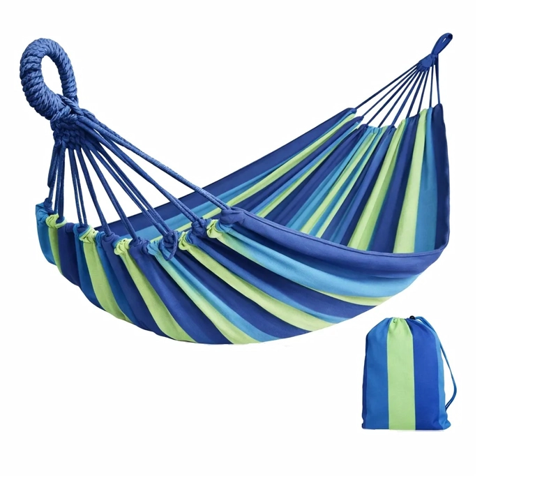 HAMACA DE 1 PLAZA 190 X 80CM, CON BOLSA DE ALMACENAMIENTO Y CUERDA DE AMARRE - 6