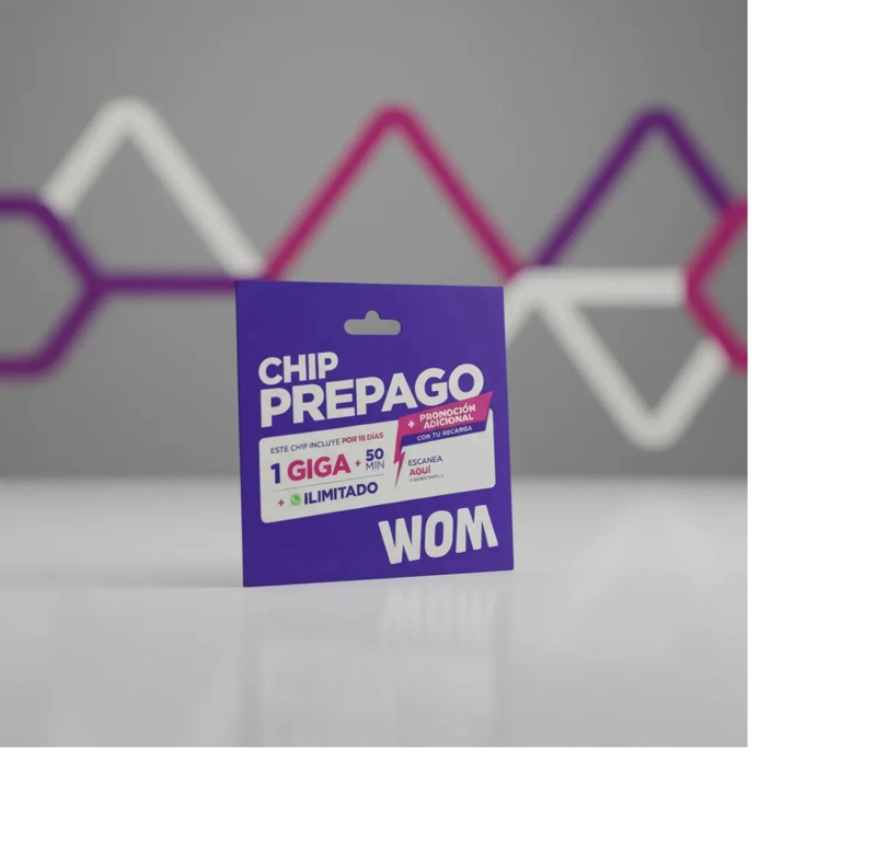 CHIPS WOM PREPAGO PACK 100 UNIDADES - 2