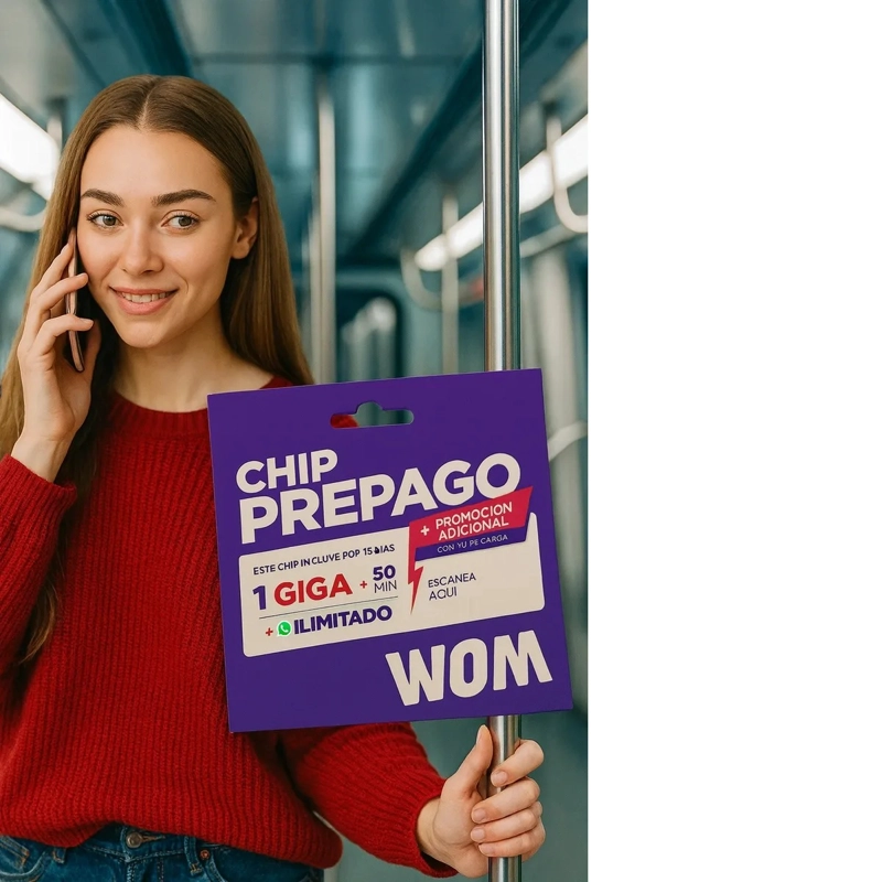 CHIPS WOM PREPAGO PACK 100 UNIDADES - 3