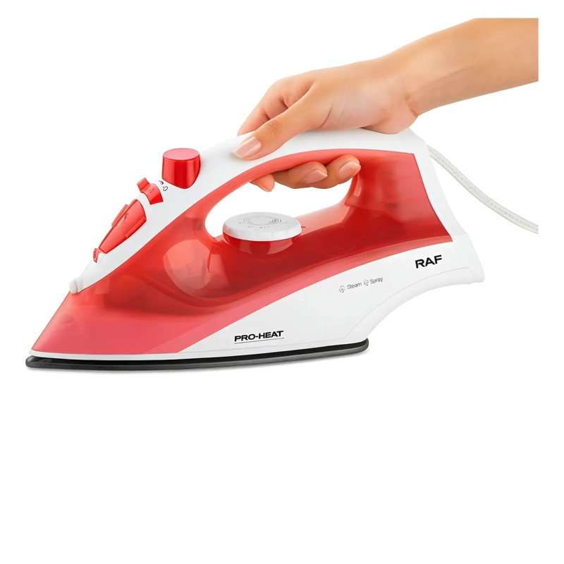 PLANCHA A VAPOR 1400W AUTOLIMPIANTE CON ROCIADOR DE AGUA ROJA - 1