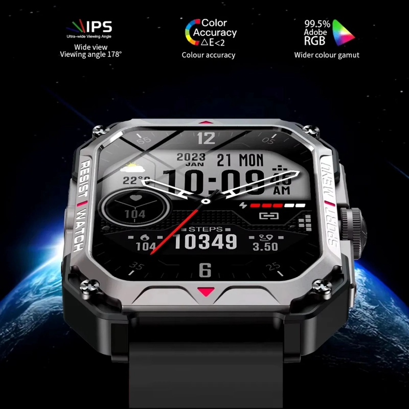 SMARTWATCH DEPORTIVO RELOJ INTELIGENTE TACTIL OUTDOOR IP68 LLAMADAS BT5.1 PANTALLA 2.02 - 4