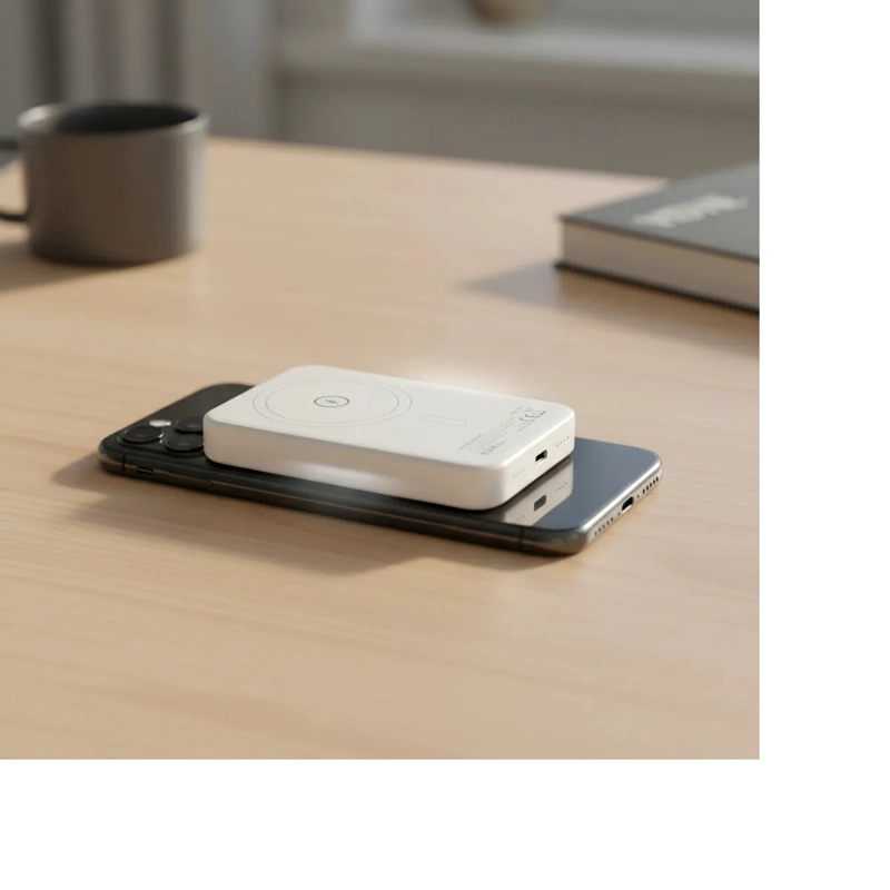 POWER BANK MAGNETICO VIDVIE 10000MAH 20W INALAMBRICO RAPIDO BLANCO - 4