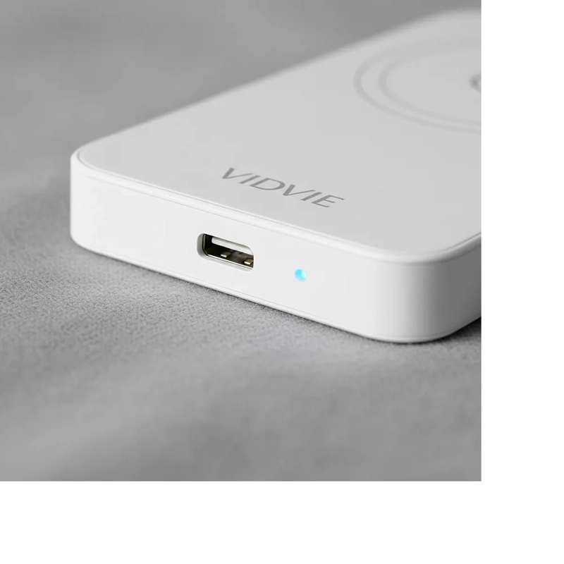 POWER BANK MAGNETICO VIDVIE 10000MAH 20W INALAMBRICO RAPIDO BLANCO - 5