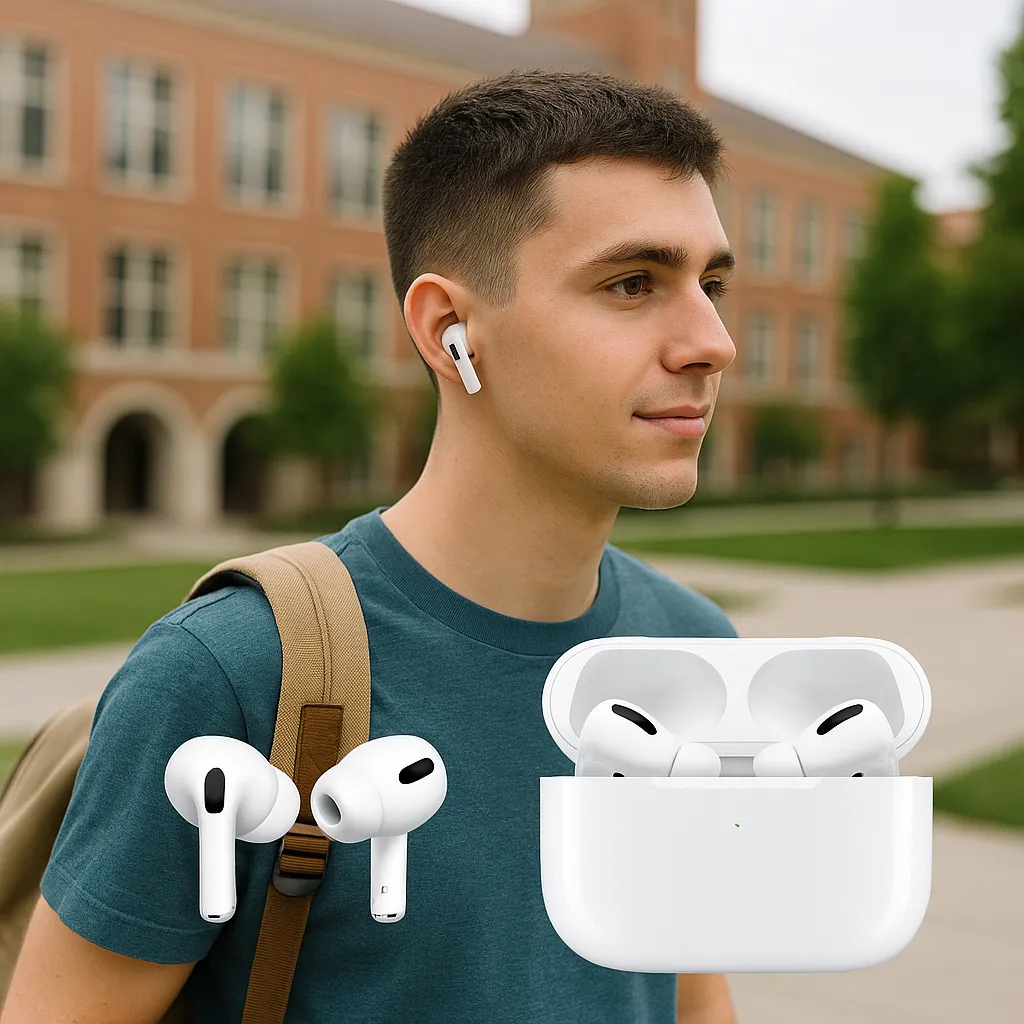 AUDÍFONOS INALÁMBRICOS BLUETOOTH BLANCOS CON ESTUCHE DE CARGA SONIDO HIFI DISEÑO ERGONÓMICO - 2