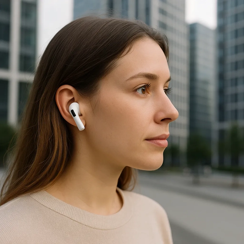 AUDÍFONOS INALÁMBRICOS BLUETOOTH BLANCOS CON ESTUCHE DE CARGA SONIDO HIFI DISEÑO ERGONÓMICO - 4