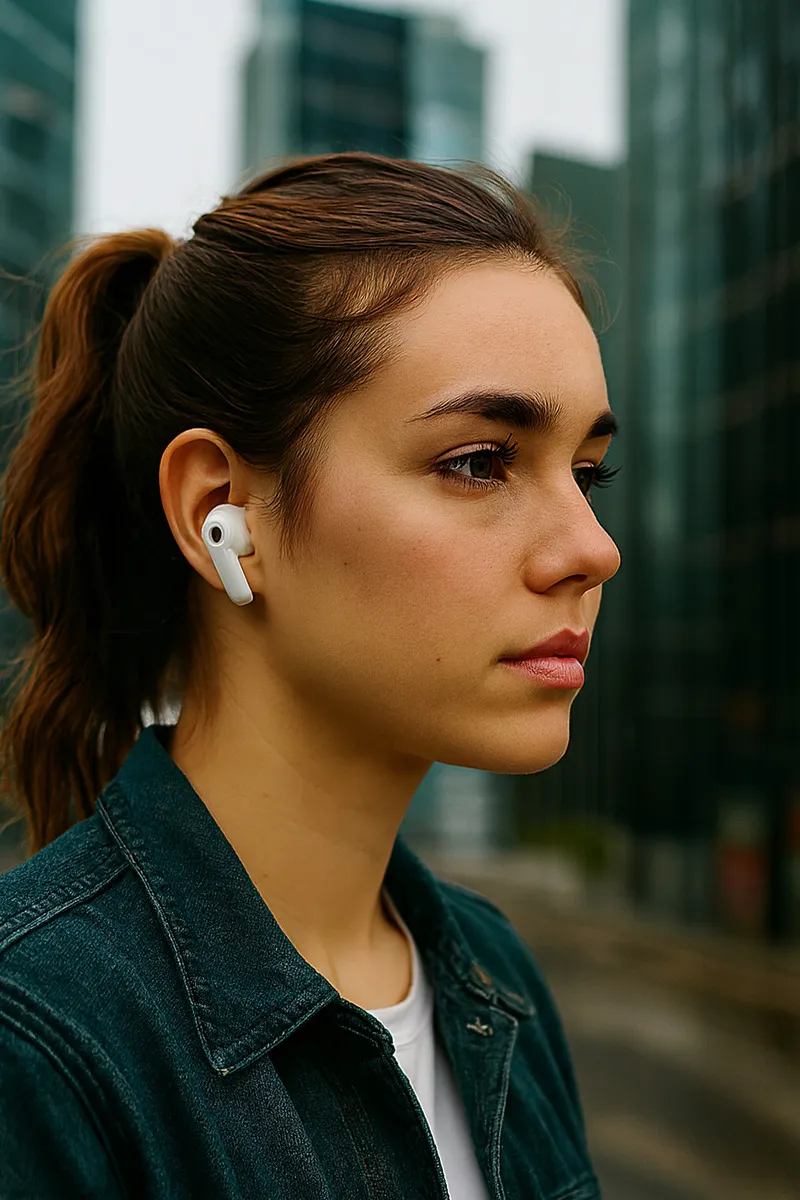 AUDÍFONOS INALÁMBRICOS BLUETOOTH BLANCOS CON ESTUCHE DE CARGA SONIDO HIFI DISEÑO ERGONÓMICO - 6