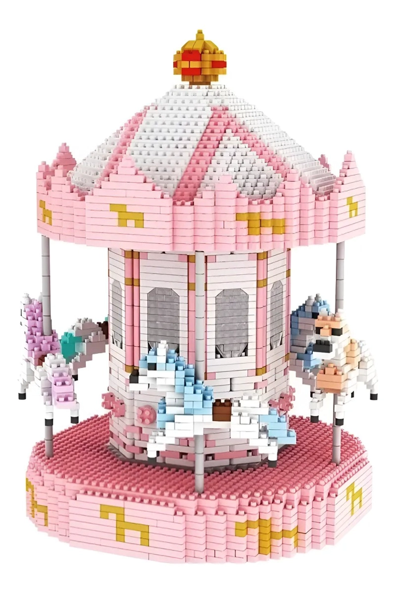 SET DE CONSTRUCCION MINI BLOCKS 3D 2760 PIEZAS EN CAJA VERSION DEL PERSONAJE CARRUSEL 2760 CARRUSEL - 1