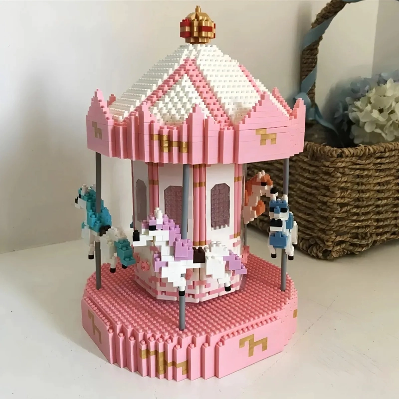 SET DE CONSTRUCCION MINI BLOCKS 3D 2760 PIEZAS EN CAJA VERSION DEL PERSONAJE CARRUSEL 2760 CARRUSEL - 4