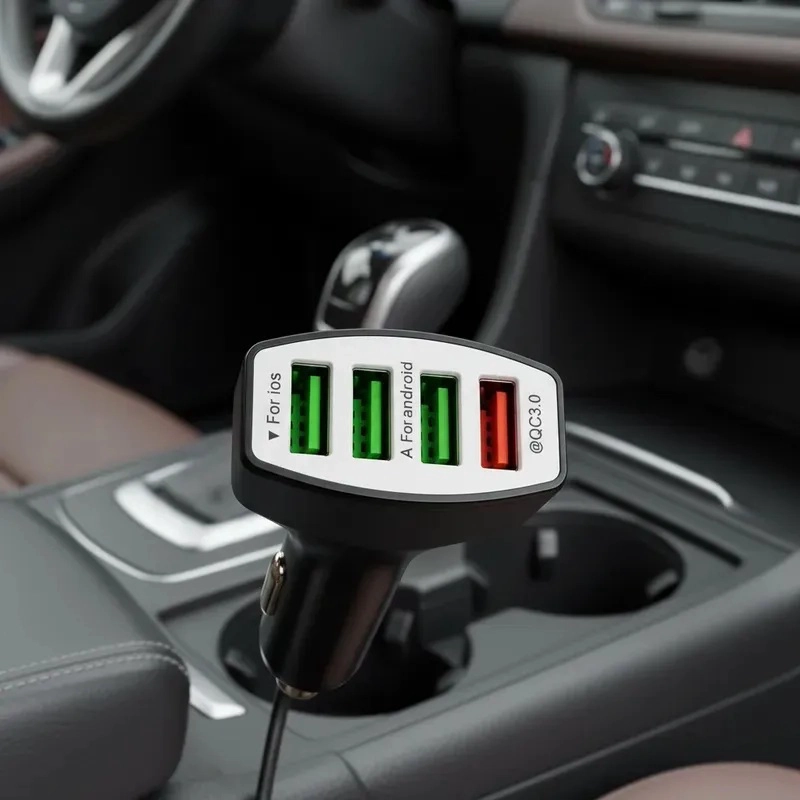 CARGADOR DE AUTO 35W, 4 PUERTOS USB, TECNOLOGIA DE CARGA RAPIDA - 3