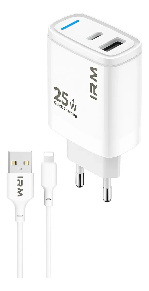 CARGADOR 25W PARA IPHONE, CARGA RAPIDA, DOBLE PUERTO, POTENTE Y SEGURO, CERTIFICACION SEC - 1