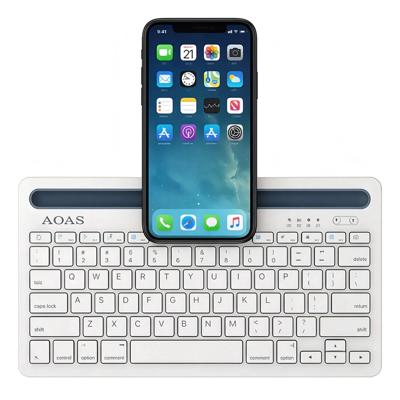 TECLADO INALAMBRICO BLUETOOTH SILENCIOSO RECARGABLE - 3