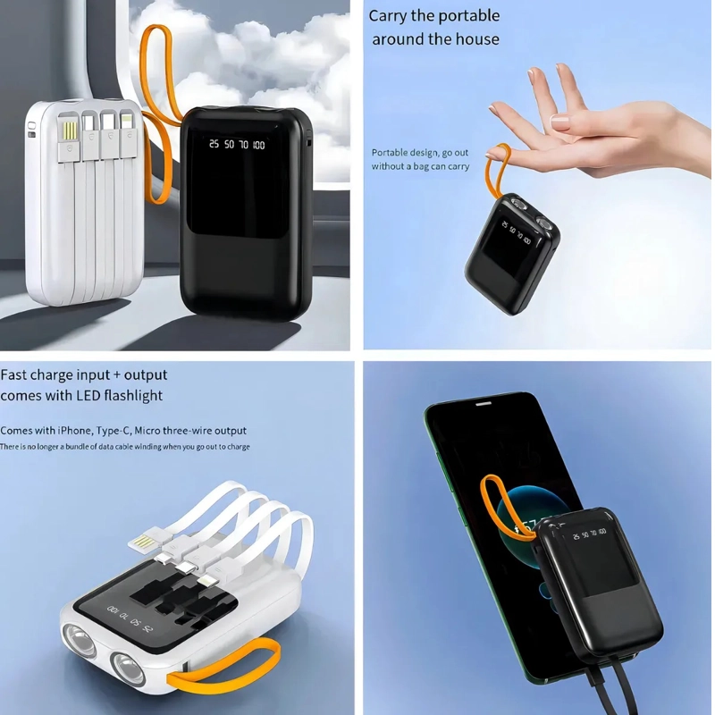 CARGADOR PORTATIL IRM R47 USB 10000MAH NEGRO CON CARGA RAPIDA Y PANTALLA DIGITAL - 3