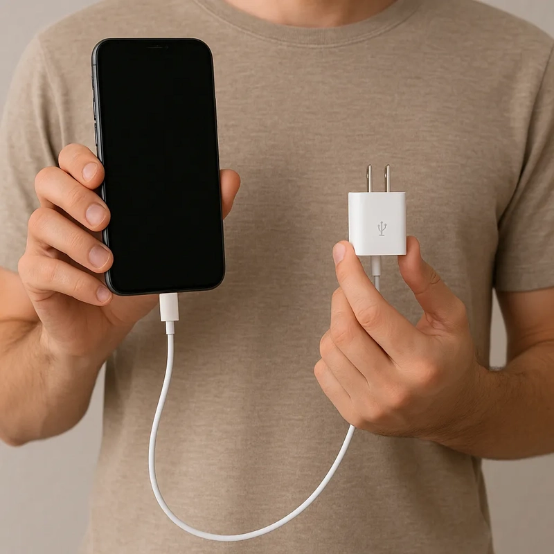 CABLE USB CARGA RAPIDA PARA IPHONE LIGHTNING 1MT BLANCO - 3