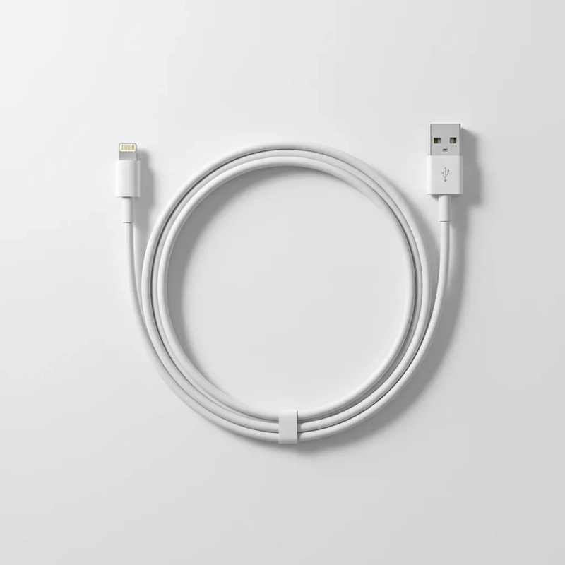 CABLE USB CARGA RAPIDA PARA IPHONE LIGHTNING 1MT BLANCO - 5