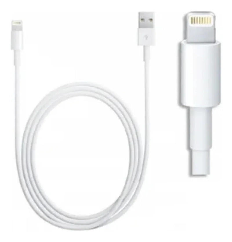 CABLE USB CARGA RAPIDA PARA IPHONE LIGHTNING 1MT BLANCO - 6