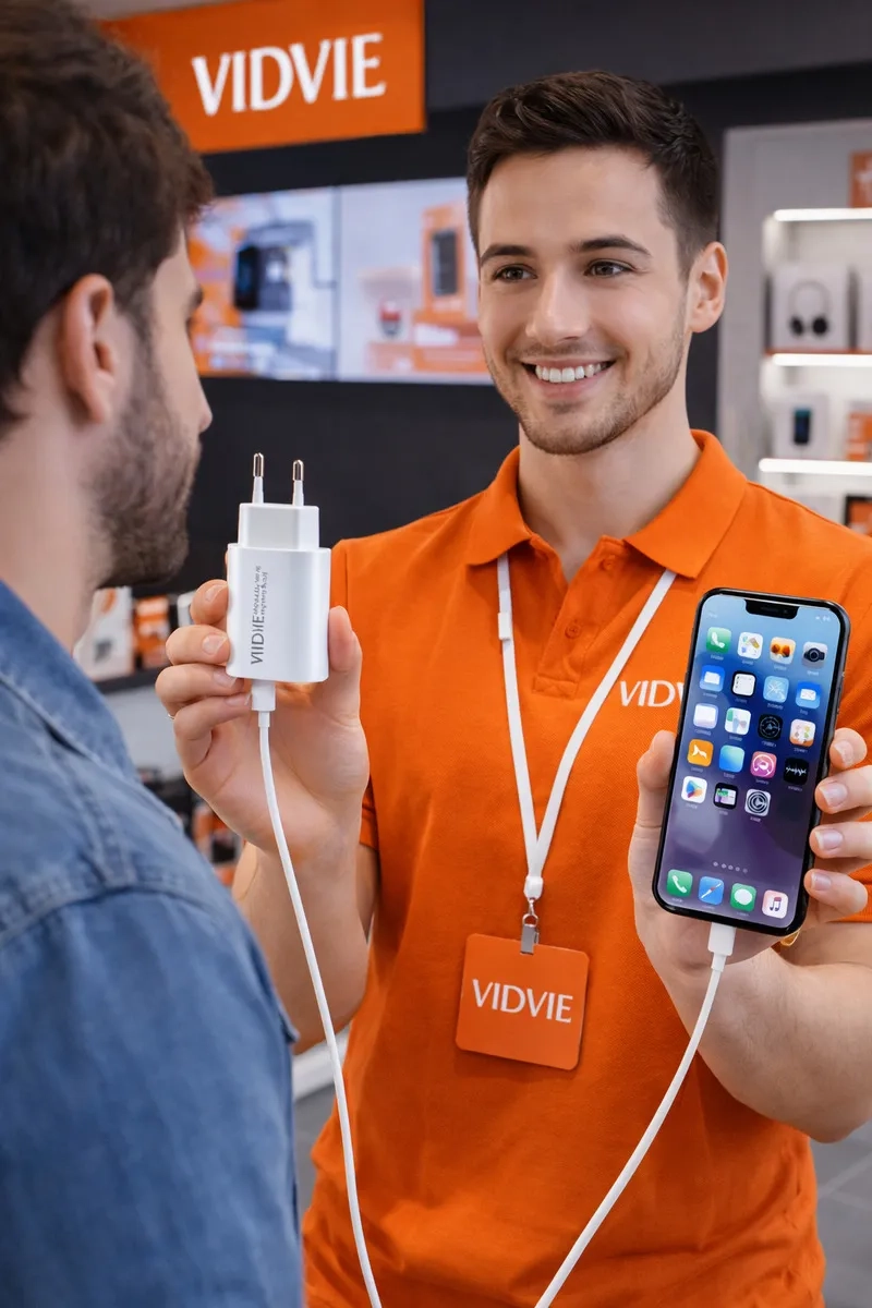 CARGADOR RAPIDO VIDVIE QC 3.0 18W USB-A A USB-C CARGA RAPIDA ADAPTADOR DE PARED CERTIFICADO SEC - 7
