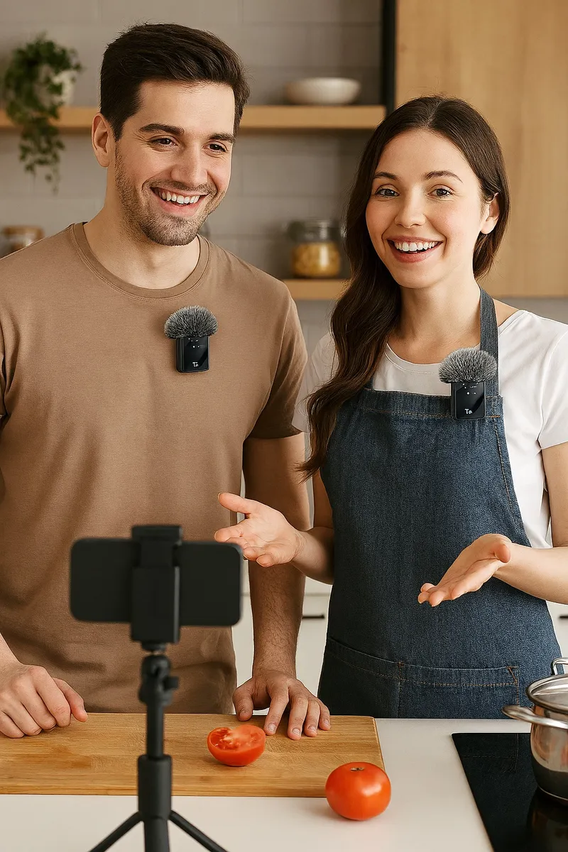 MICROFONO INALAMBRICO F11-2 10H BATERIA PARA CELULAR CAMARA VLOG ENTREVISTAS - 6