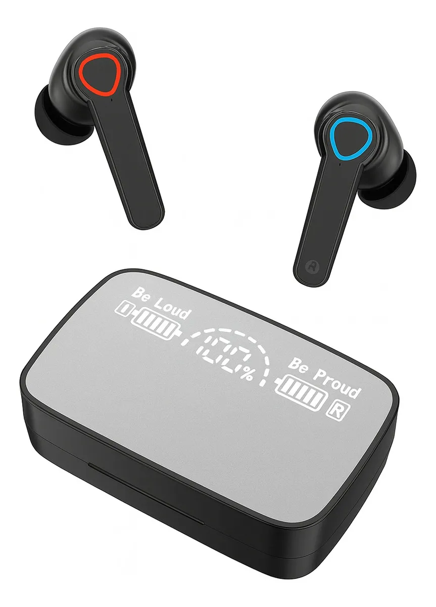 AUDIFONOS INALAMBRICOS M19 PRO BLUETOOTH 5.3 TWS CON POWER BANK Y CARGA RAPIDA NEGRO - 3