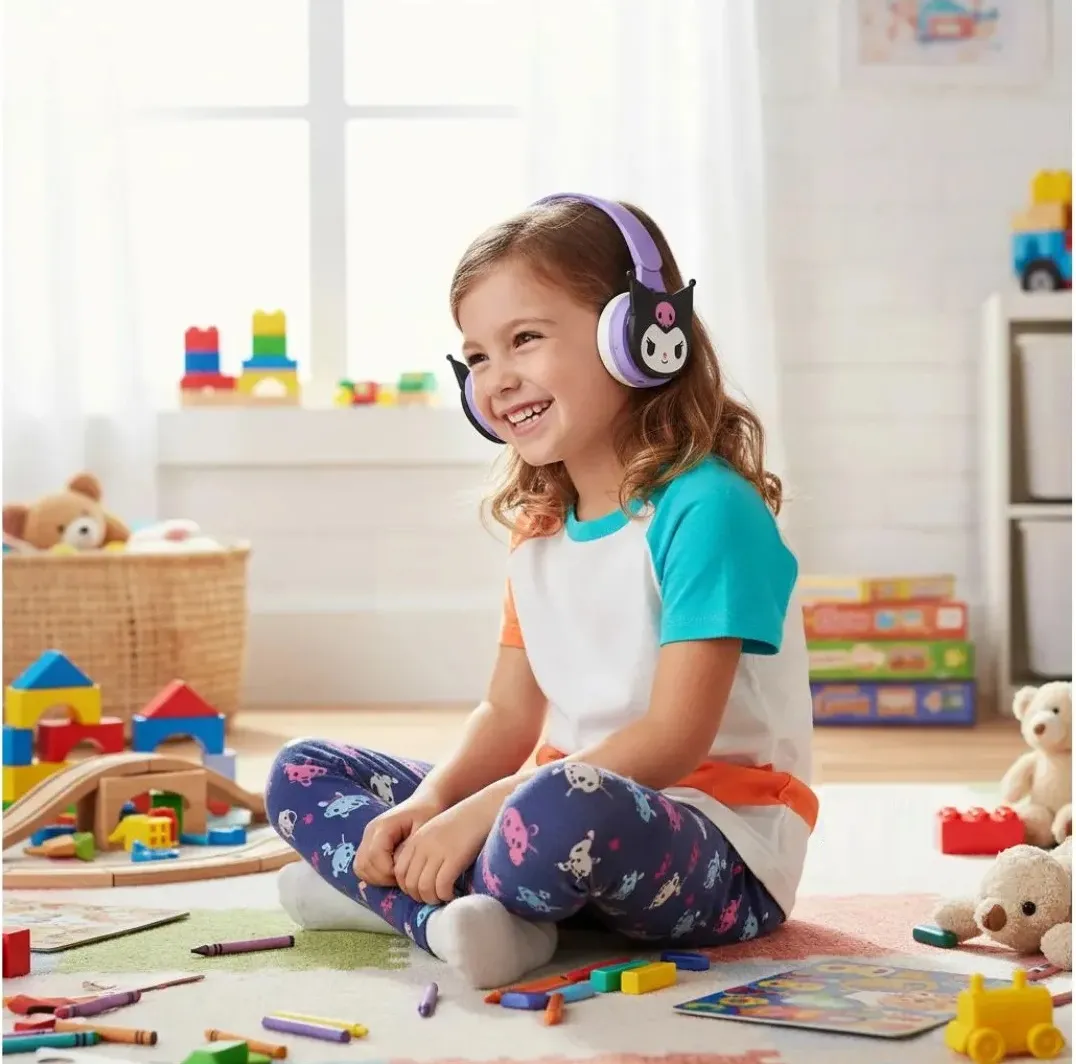 AUDIFONO INFANTIL INALAMBRICO SONIDO HIFI CON MICROFONO COMODO VIOLETA - 6