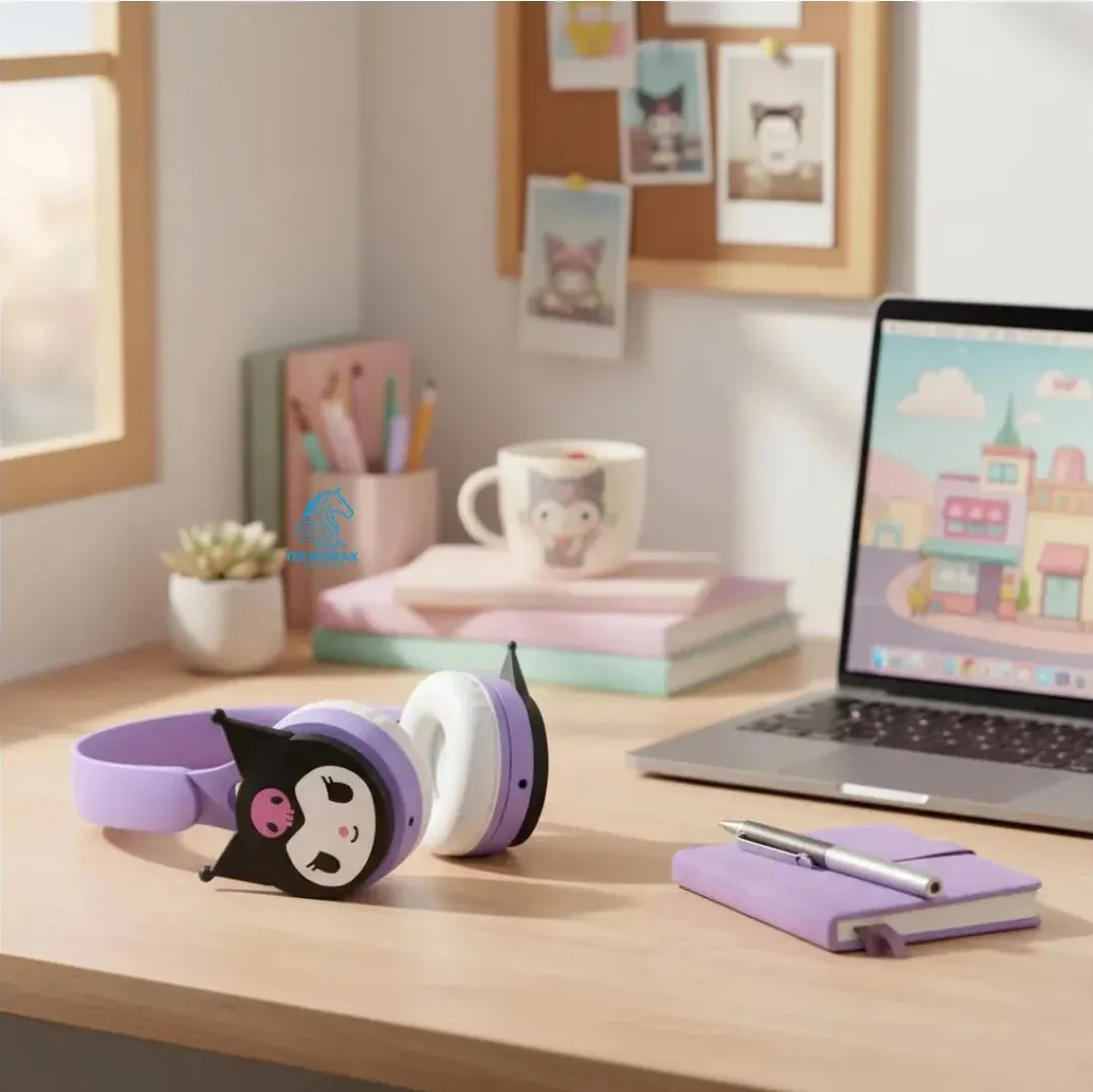 AUDIFONO INFANTIL INALAMBRICO SONIDO HIFI CON MICROFONO COMODO VIOLETA - 7