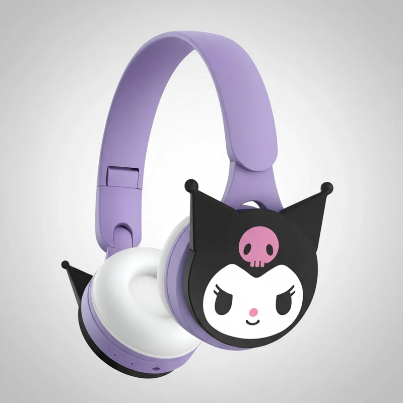 AUDIFONO INFANTIL INALAMBRICO SONIDO HIFI CON MICROFONO COMODO VIOLETA - 8