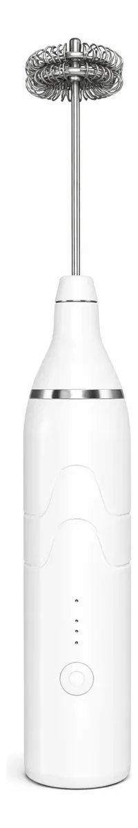 BATIDOR ELECTRICO RECARGABLE 2 EN 1 ESPUMADOR DE LECHE Y HUEVOS USB COLOR BLANCO - 6