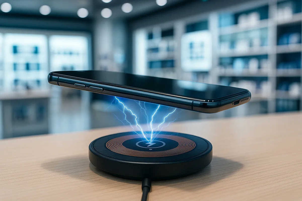 CARGADOR INALAMBRICO MAGNETICO IRM Z9 15W CARGA RAPIDA COMPATIBLE IPHONE SAMSUNG ANDROID NEGRO - 7