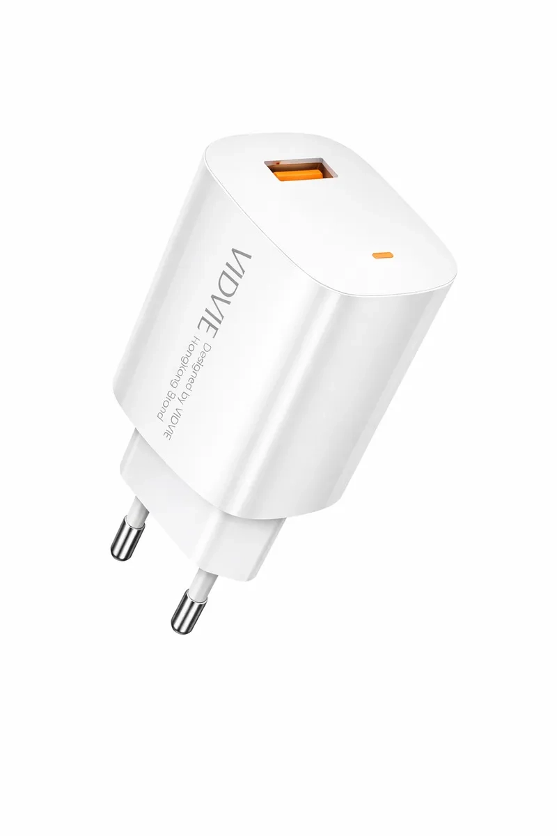 CARGADOR RAPIDO 18W QC 3.0 USB A PARA IPHONE 8 X XR ADAPTADOR DE PARED BLANCO - 6