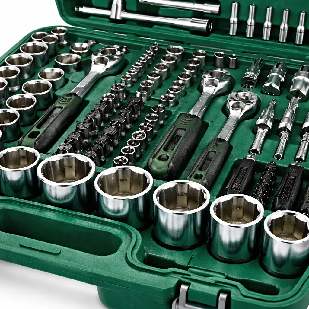 SET DE HERRAMIENTAS 172 PIEZAS ACERO CROMO VANADIO CR-V KIT MECANICO PROFESIONAL CON MALETIN - 6