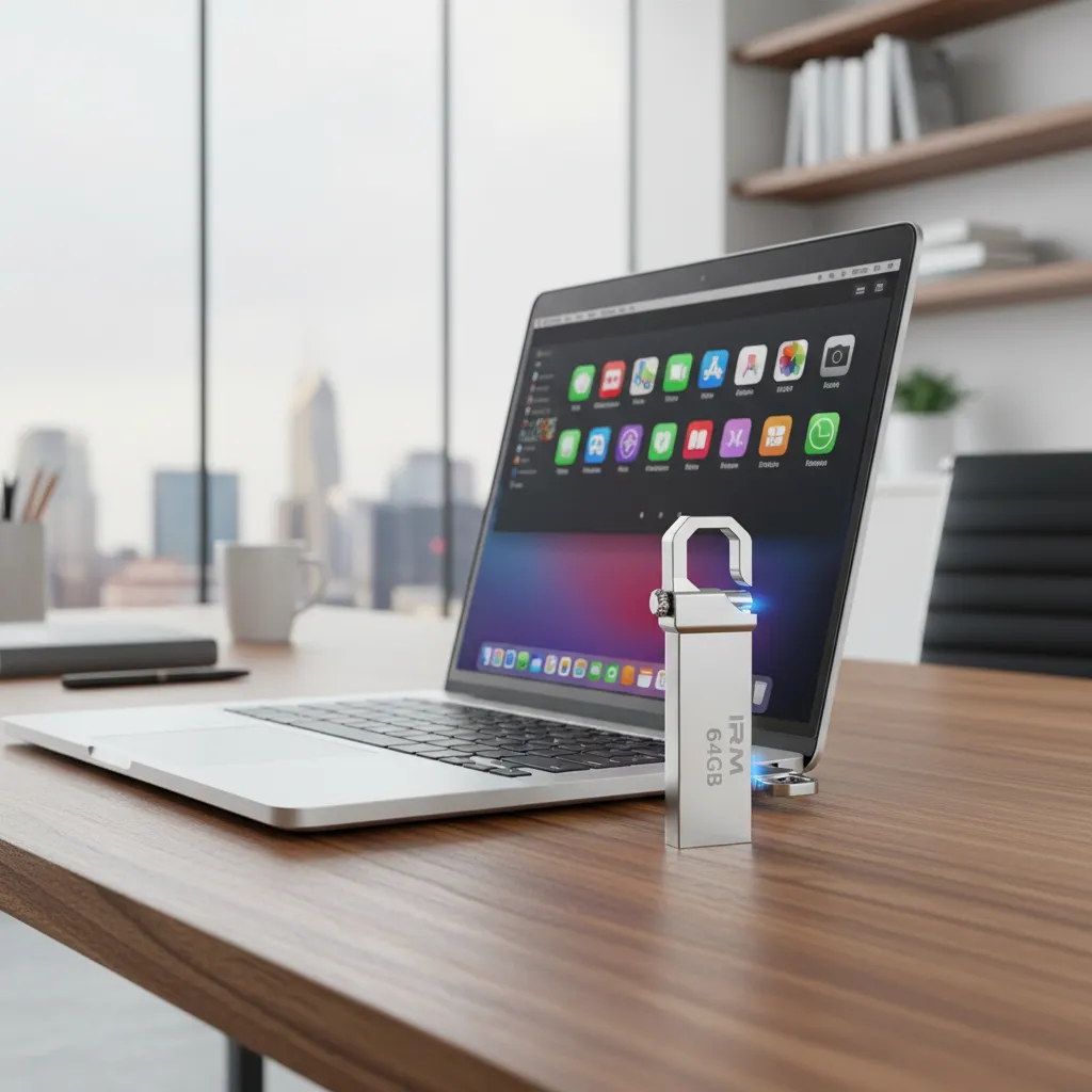 PENDRIVE 64GB USB 3.0 U338 METAL MINI COMPACTO PORTATIL CON CLIP ALTA COMPATIBILIDAD PLATEADO - 4