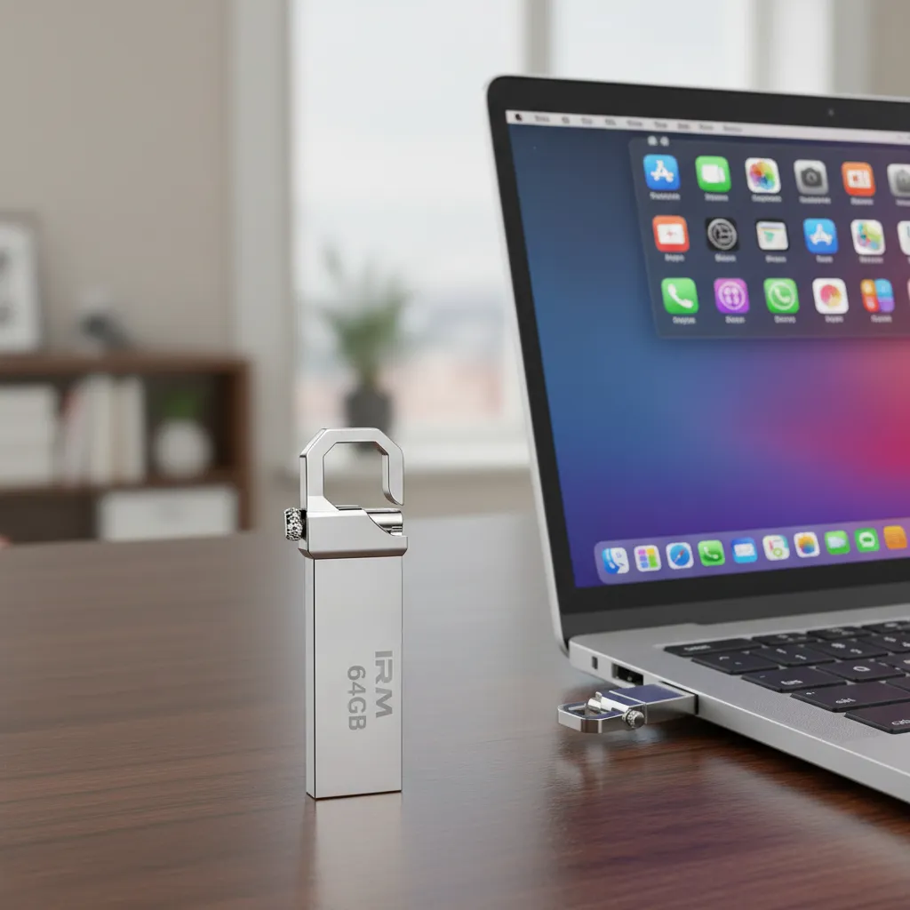 PENDRIVE 64GB USB 3.0 U338 METAL MINI COMPACTO PORTATIL CON CLIP ALTA COMPATIBILIDAD PLATEADO - 10